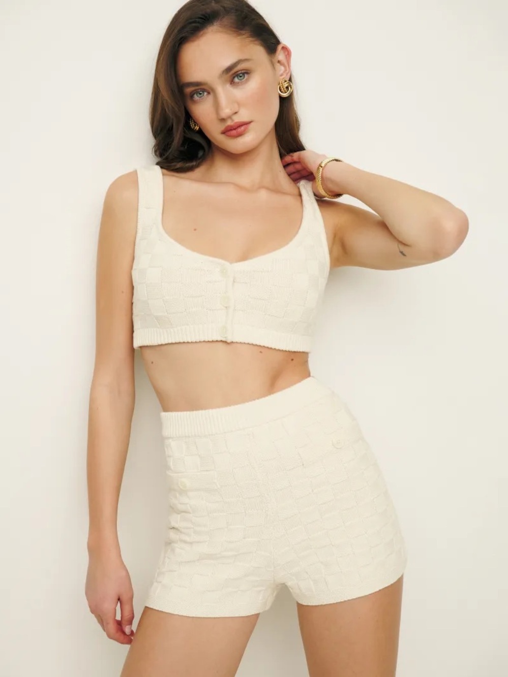 Reformation Penny Sweater Bra Top Gossamer